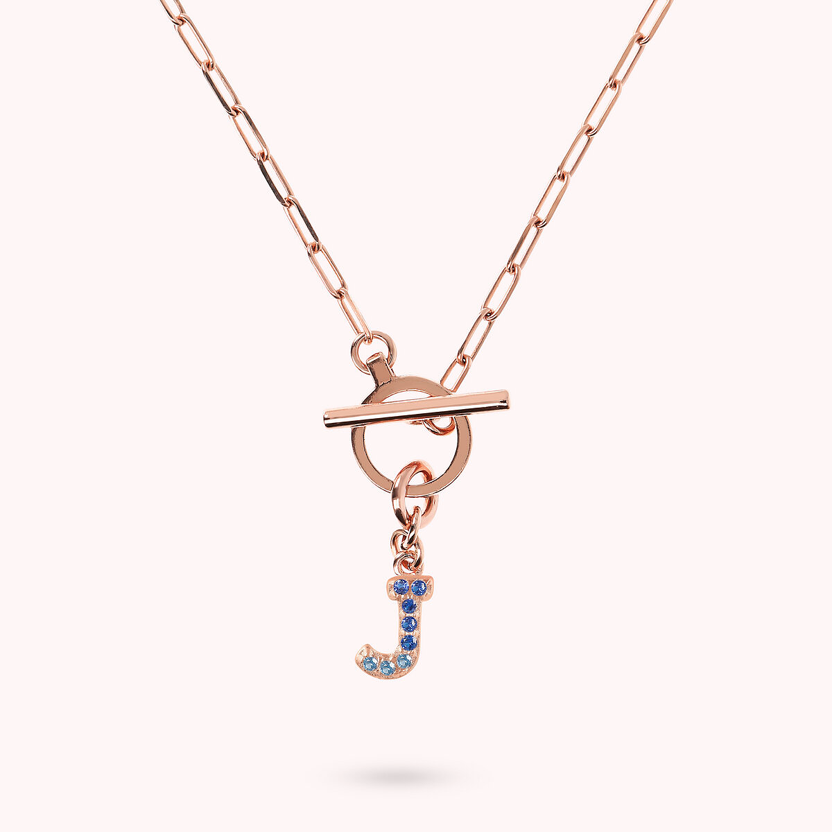 Forzatina Chain Necklace with Pavé Letter Pendant