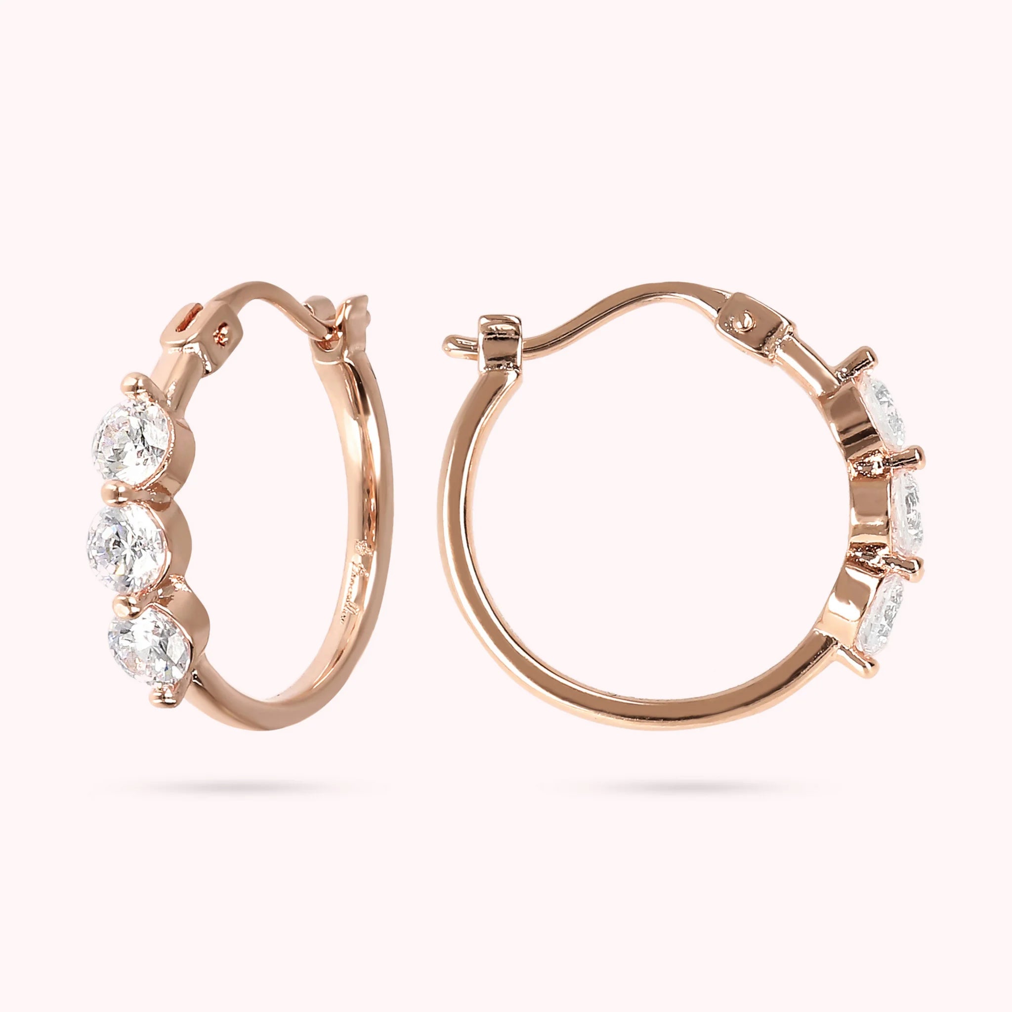 Hoop Earrings with Cubic Zirconia