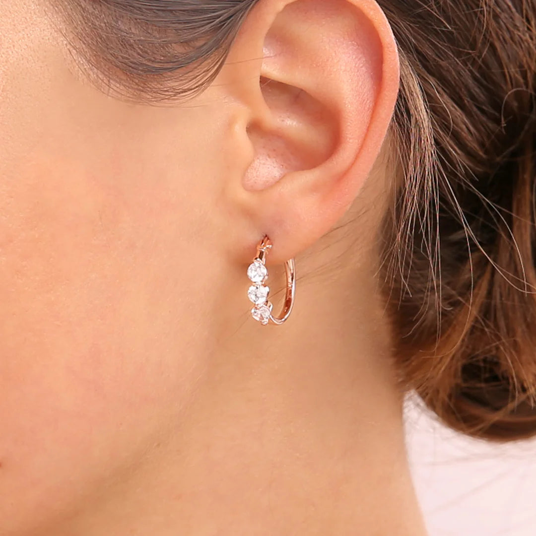 Hoop Earrings with Cubic Zirconia