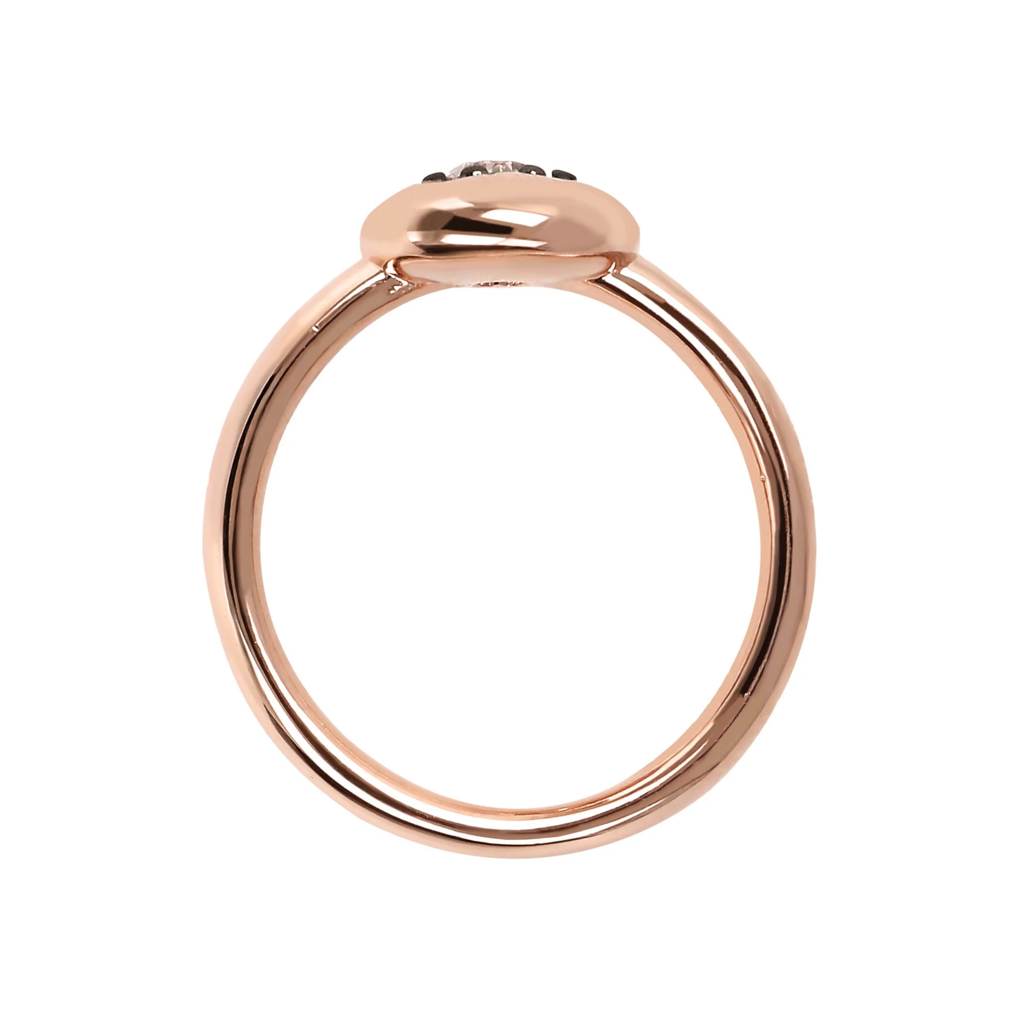 Anello Fedina con Cuore e Punto Luce in Cubic Zirconia
