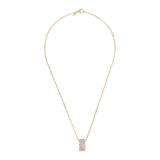 Forzatina Chain Necklace with Pavé Pendant in Black Spinel or Cubic Zirconia