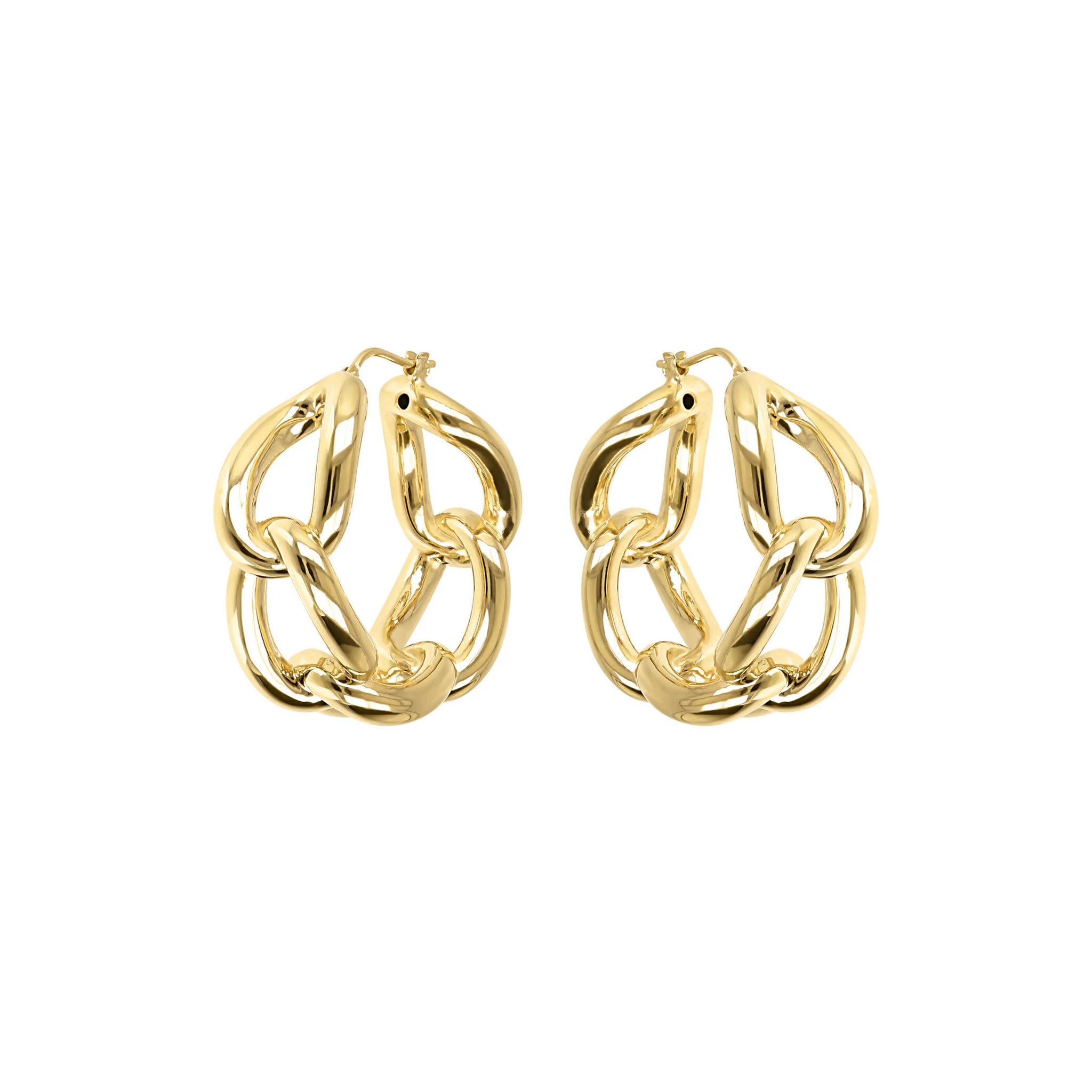 ELECTROFORMED CURB HOOP EARRINGS