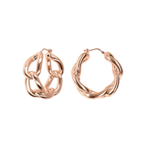 Hoop Earrings with Twisted Elongated Forzatina