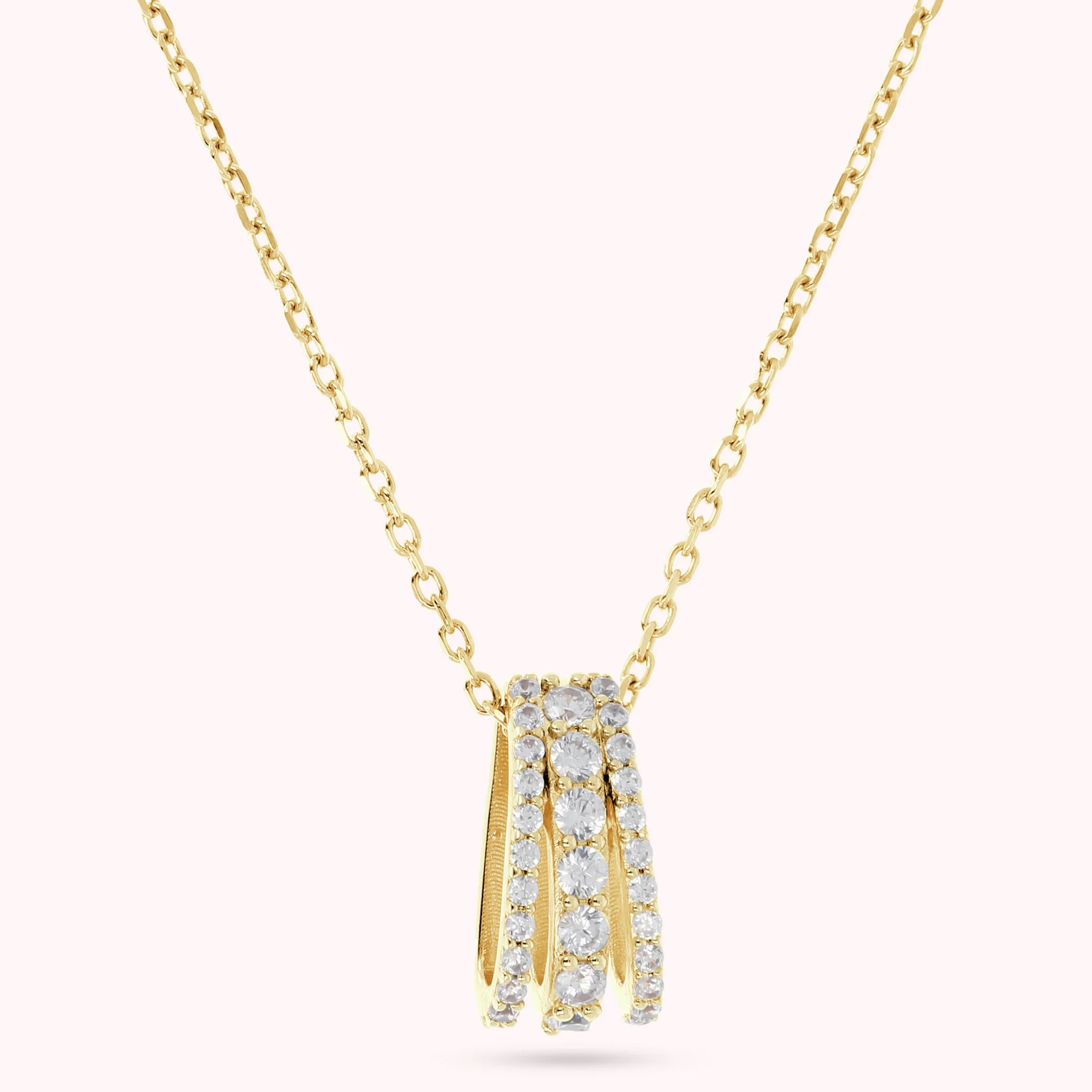 Altissima Necklace with Cubic Zirconia Golden