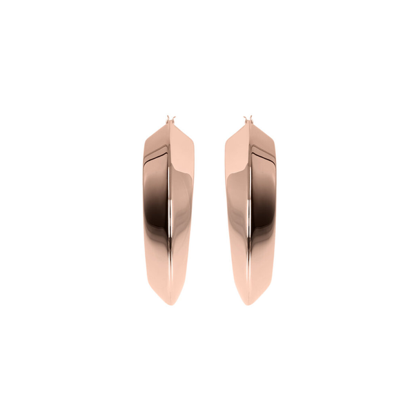 Boucles d'oreilles créoles asymétriques