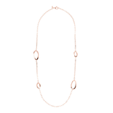 Long Chain Necklace Elongated Forzatina with Asymmetrical Links Station