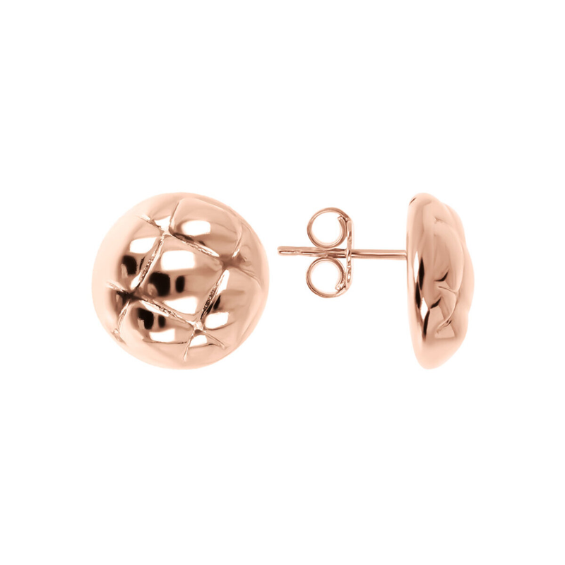 Lobe Earrings with Matelassé Spheres