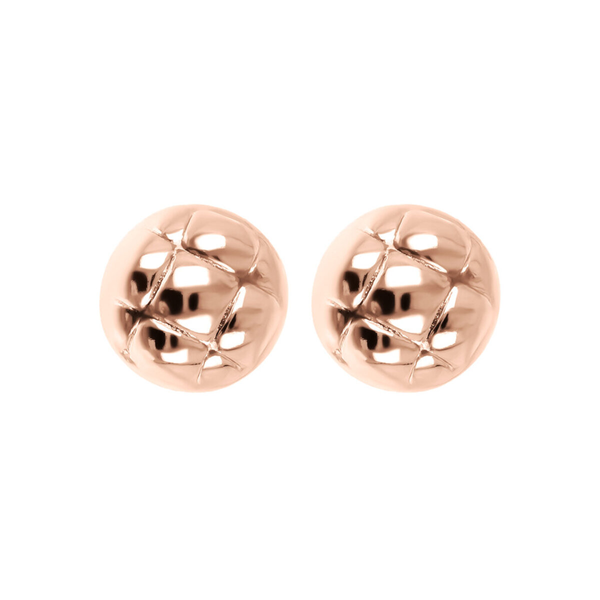 Lobe Earrings with Matelassé Spheres