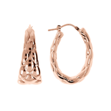 Pendant Circle Earrings with Matelassé