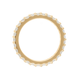 Golden Veretta Ring with Cubic Zirconia