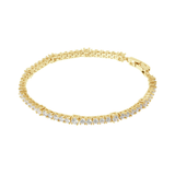 Golden Tennis Bracelet with Cubic Zirconia