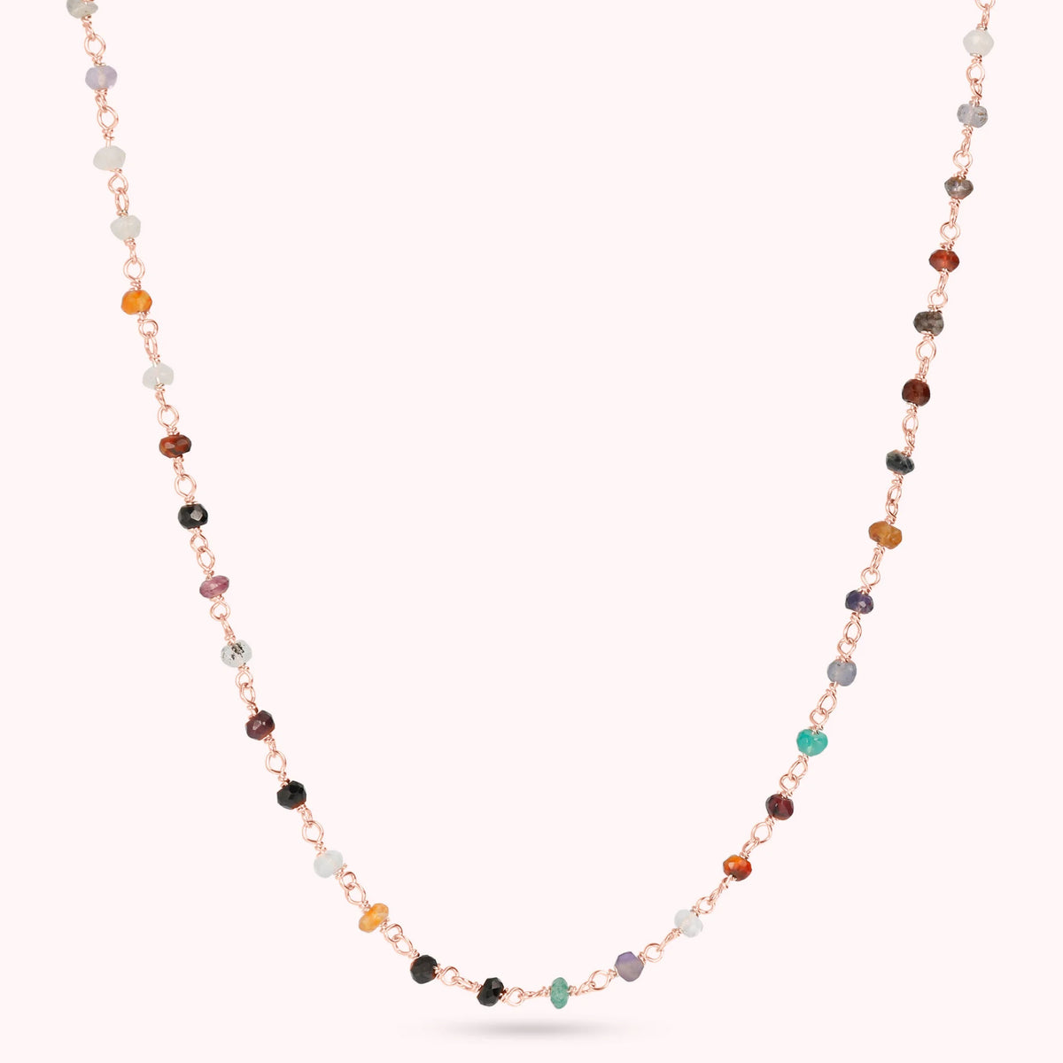 Rosary Necklace with Genuine Stones
