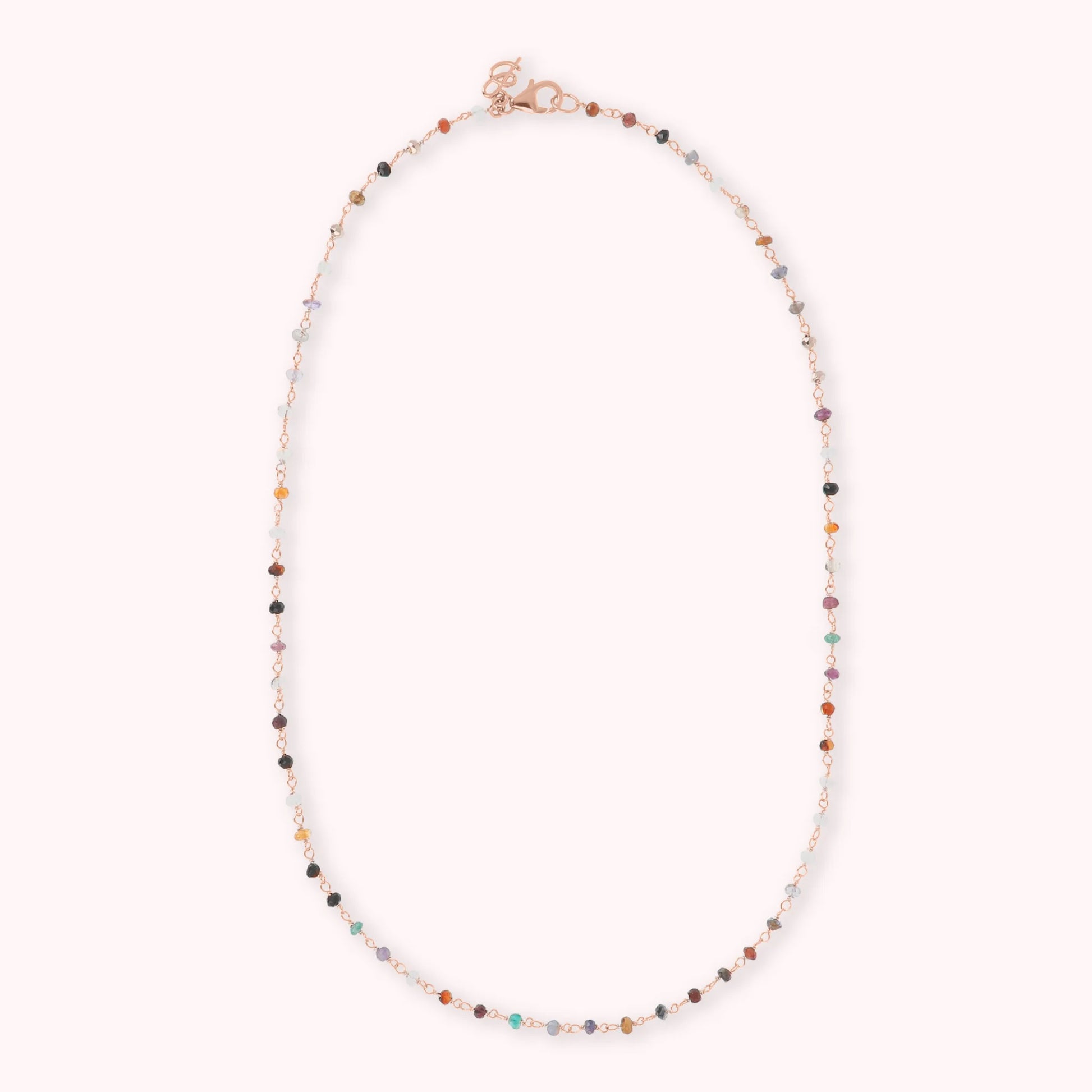 Rosary Necklace with Genuine Stones