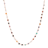 Rosary Necklace with Multicolored Quartz