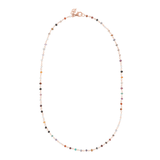Rosary Necklace with Multicolored Quartz