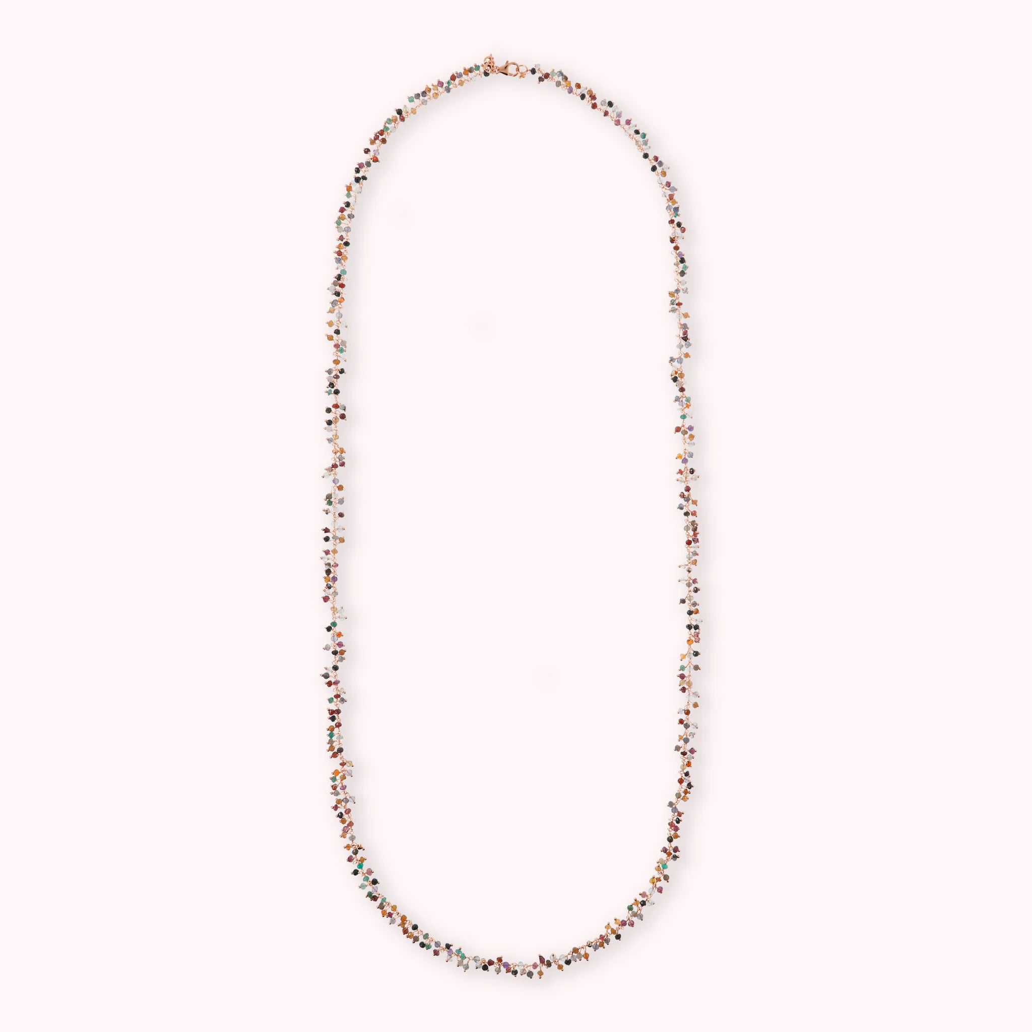Collana con Piccoli Ciondoli in Quarzo Multicolore