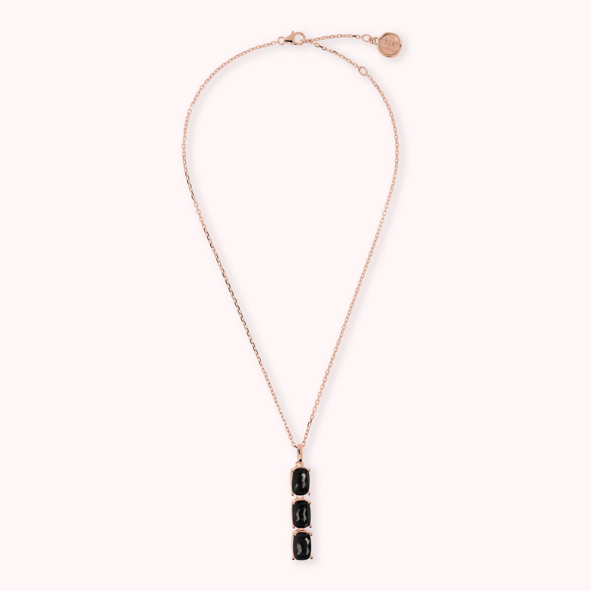 Collana Catena Forzatina con Pendente in Pietra Naturale Ovale