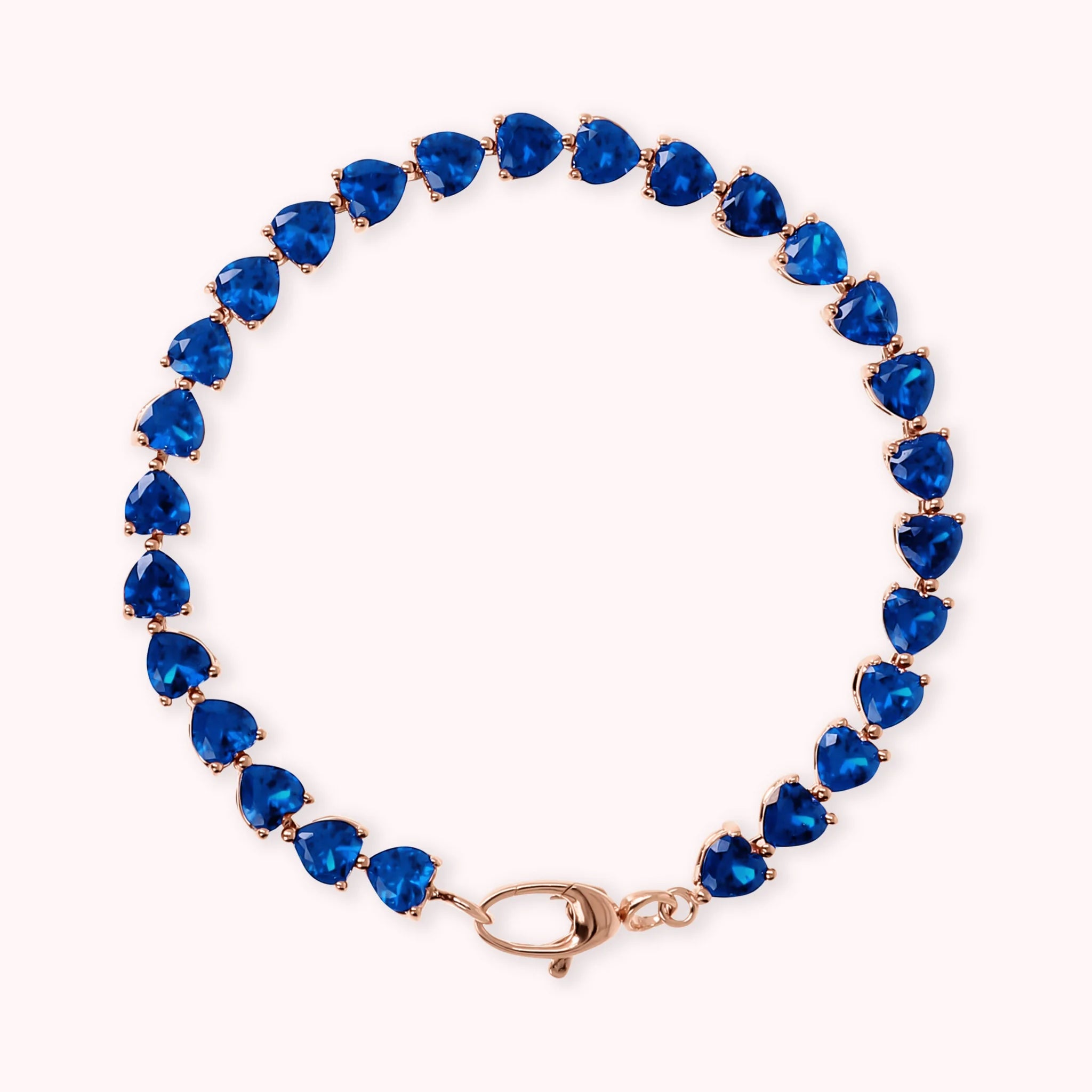 Tennis Bracelet with Hearts Valentine Day