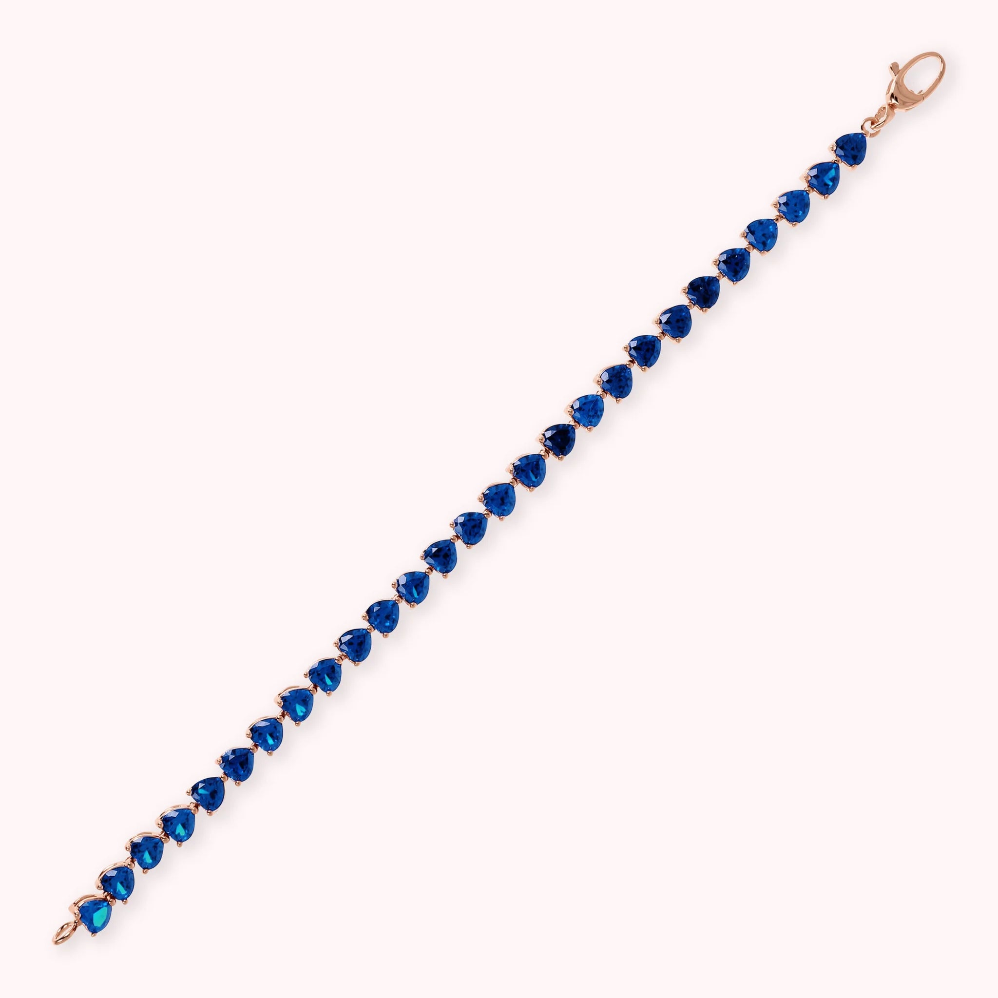 Bracciale Tennis con Cuori in Cubic Zirconia