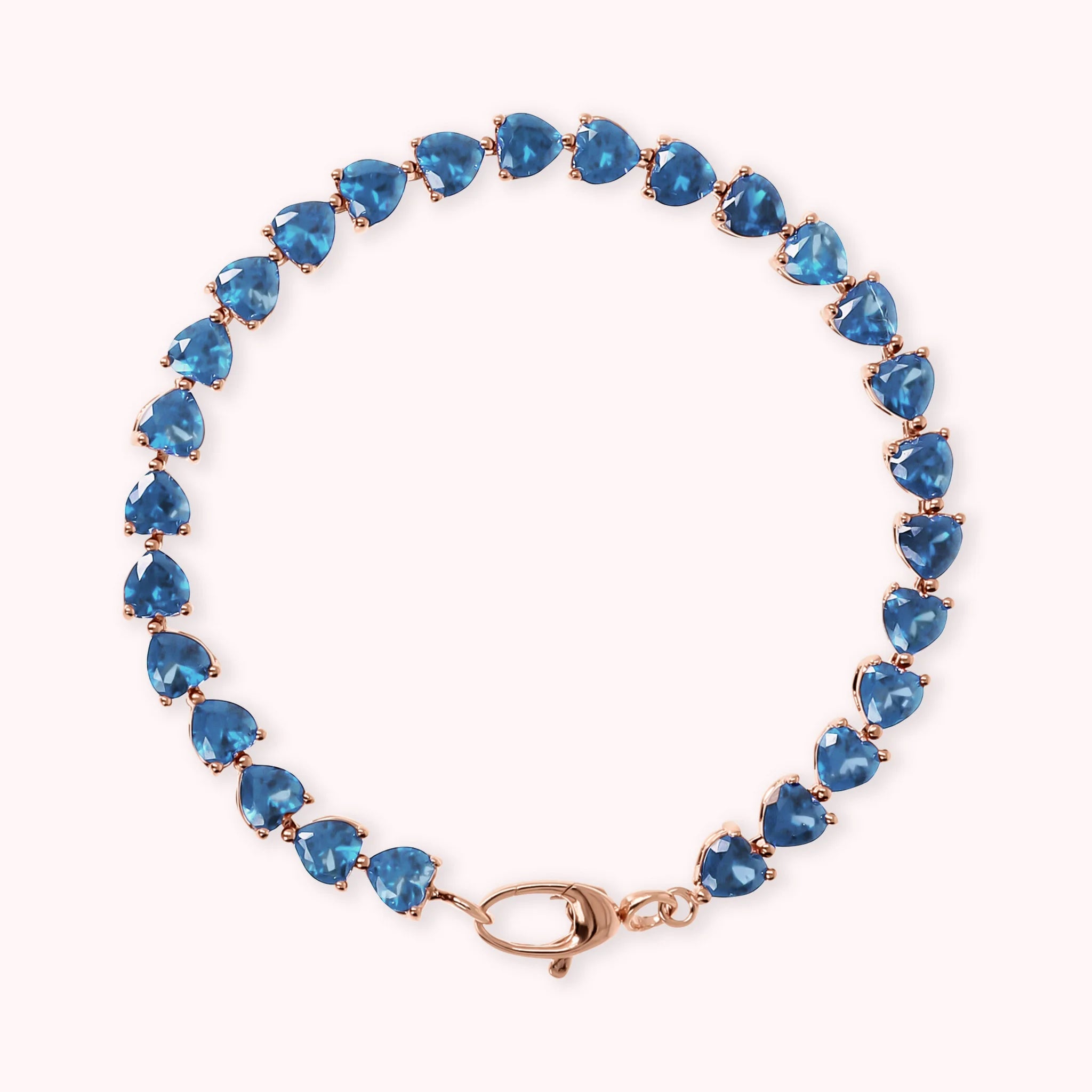 Tennis Bracelet with Hearts Valentine Day