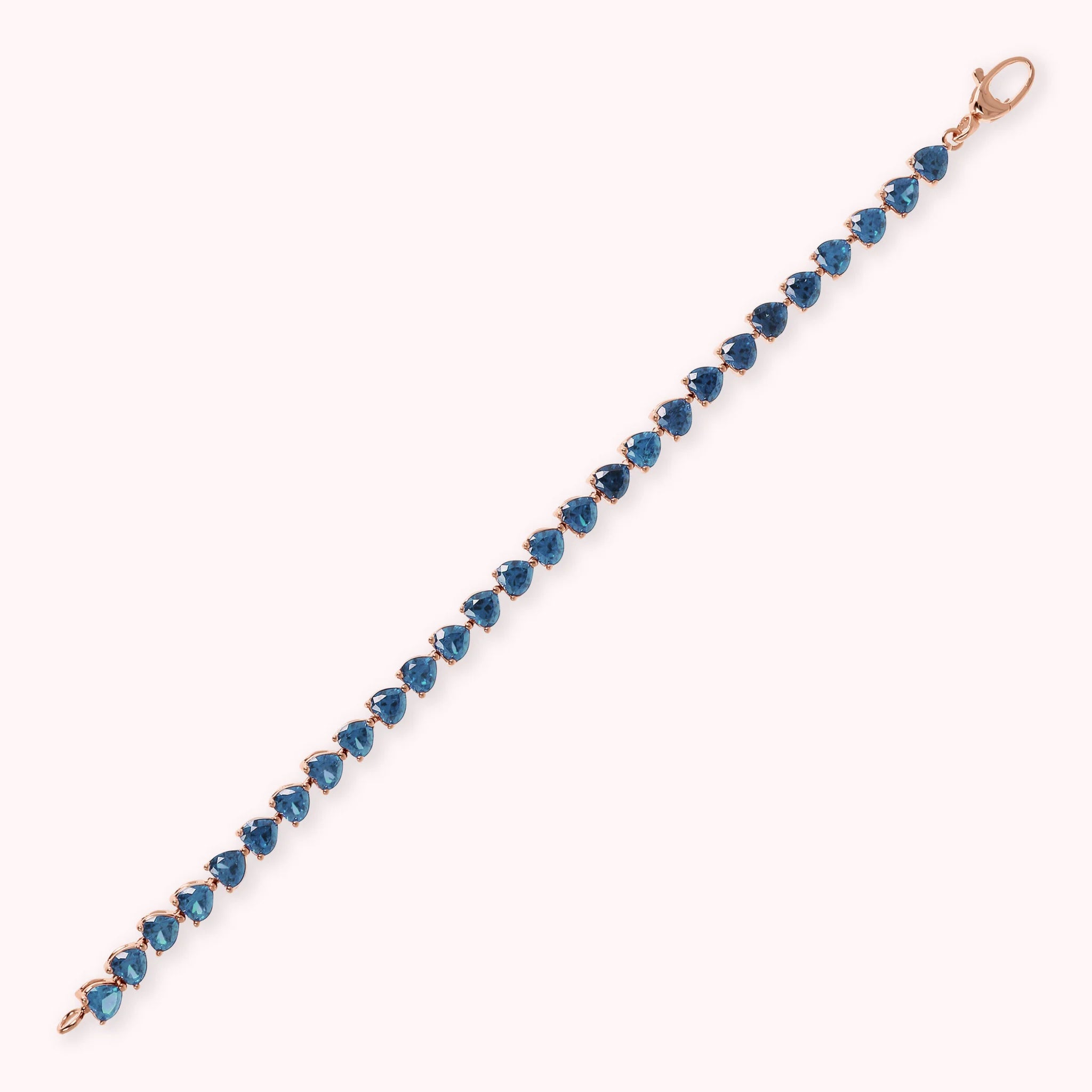 Bracciale Tennis con Cuori in Cubic Zirconia