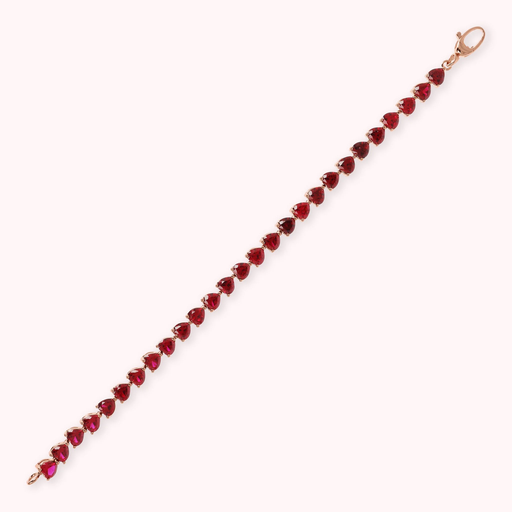 Bracciale Tennis con Cuori in Cubic Zirconia