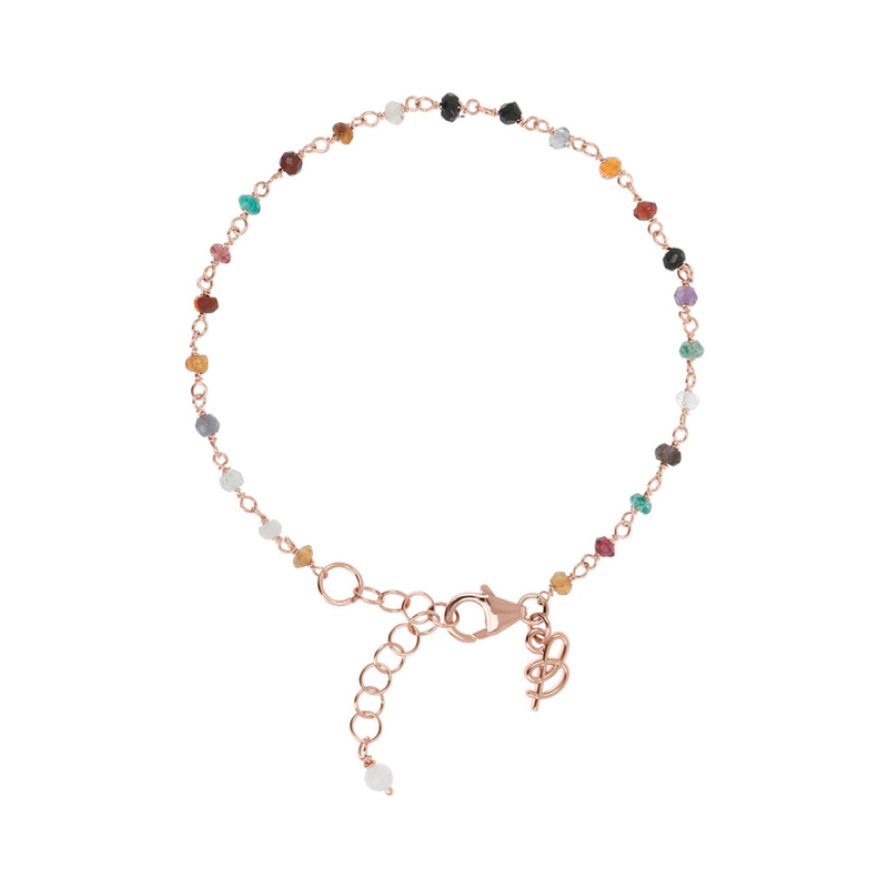 Bracelet Chapelet avec Quartz Multicolore Pierre Naturelle