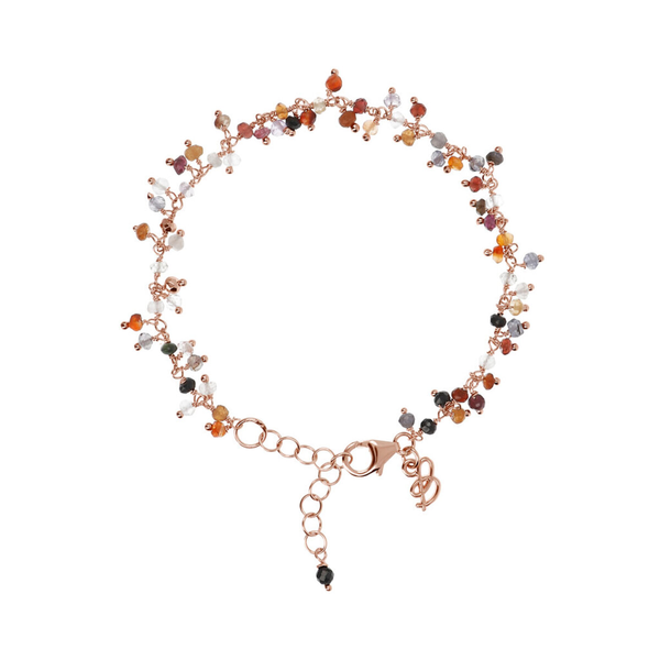 Bracelet with Small Charms in Multicolor Quartz