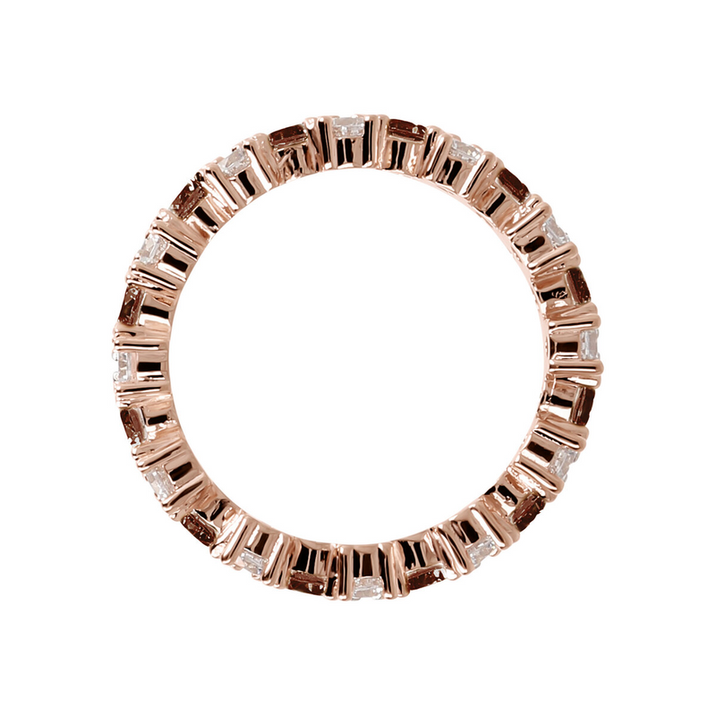 Bicolor Veretta Ring with Cubic Zirconia