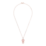 Forzatina Chain Necklace with Graduated Pendant in Round Natural Stones and Pavé