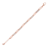 Bracelet chaîne Forzatina allongée trombone avec Cubic Zirconia