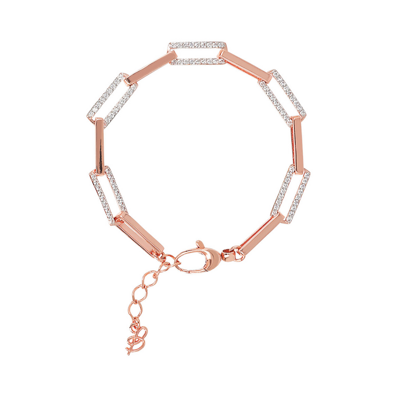 Forzatina Two-Tone Chain Bracelet with Cubic Zirconia