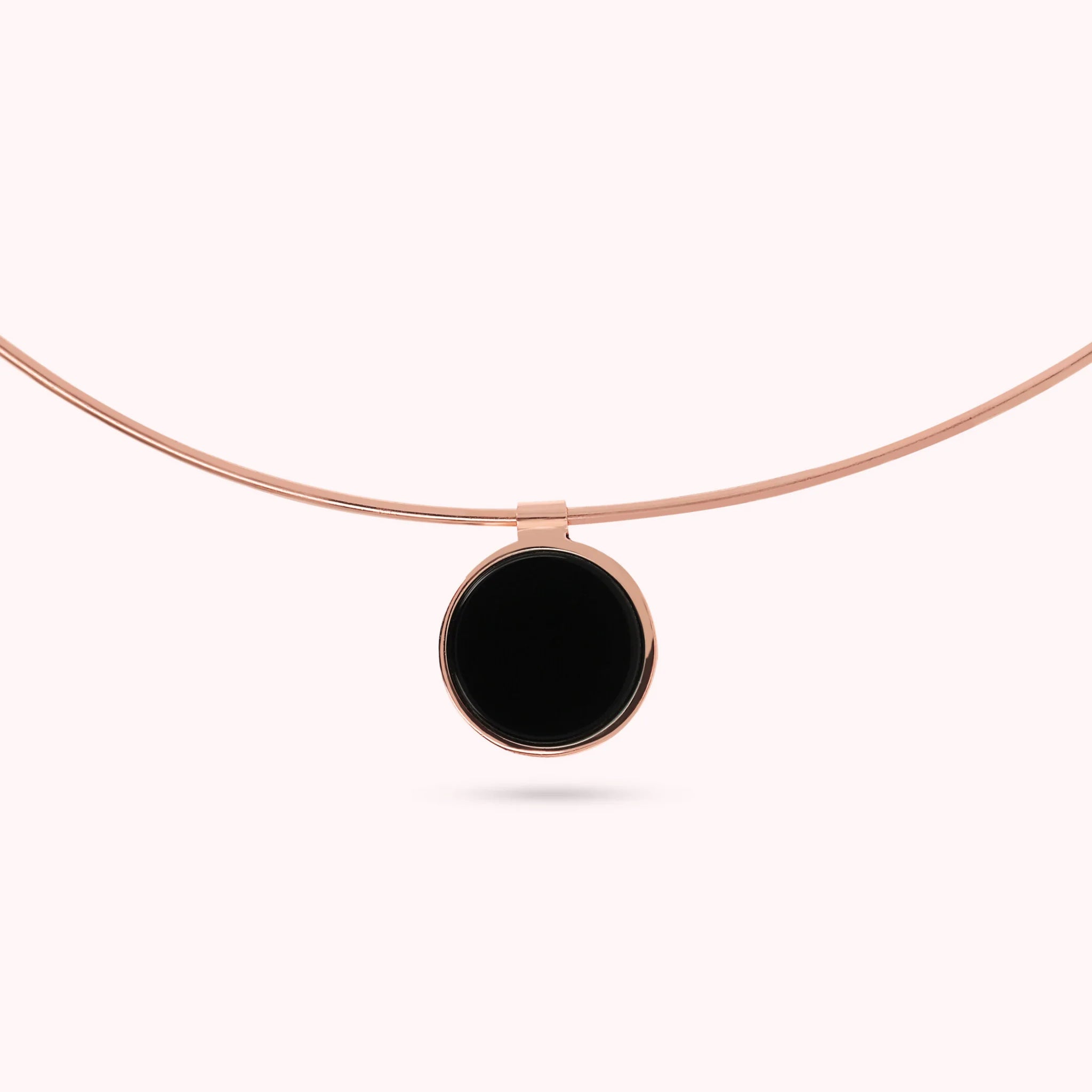 Collana Choker con Pendente a Disco in Pietra Naturale