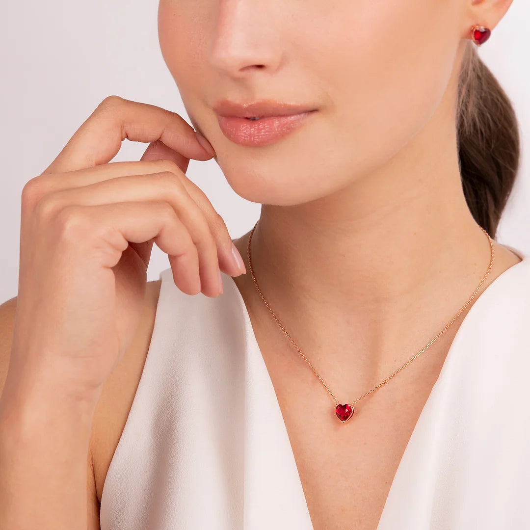 Heart Necklace in Cubic Zirconia
