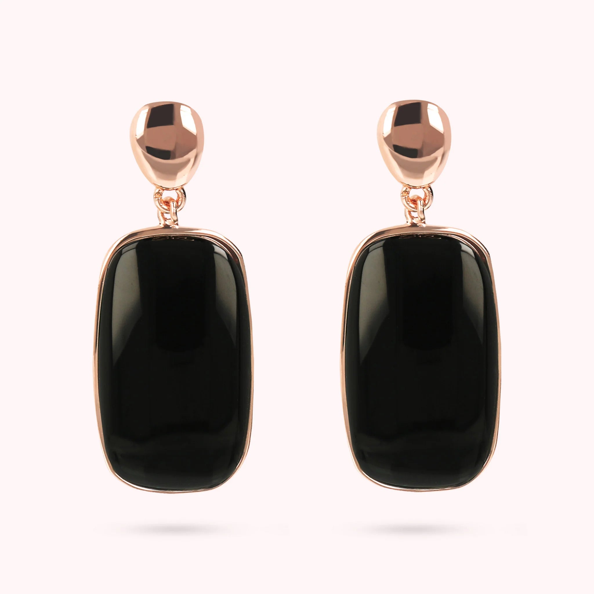 Dangle Earrings with Natural Soap-Cut Stone