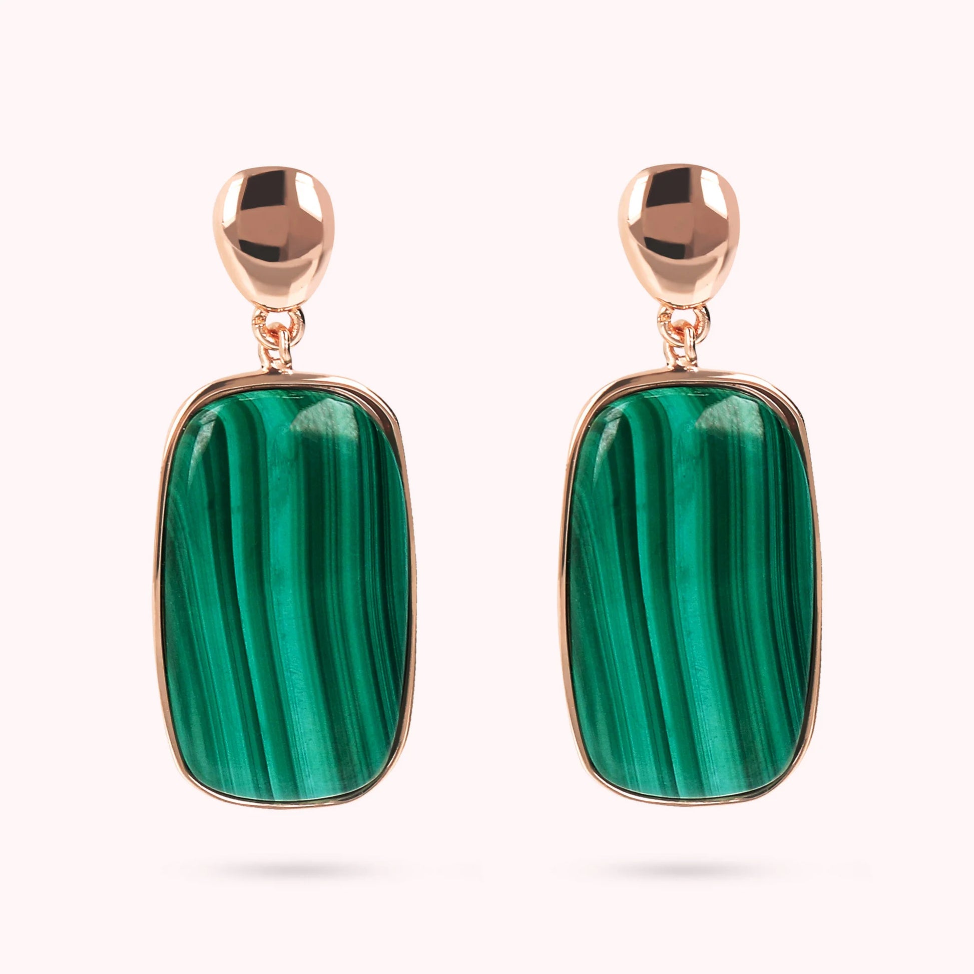 Dangle Earrings with Natural Soap-Cut Stone