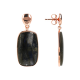 Pendant Earrings with Natural Soap Cut Stone