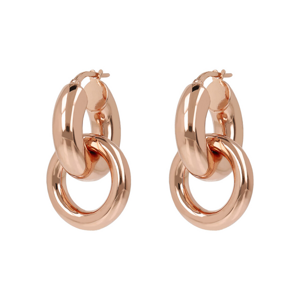 Boucles d'oreilles pendantes à double anneau