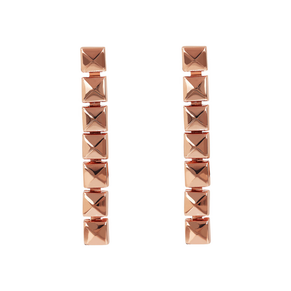 Pendant Earrings with Pyramid Studs