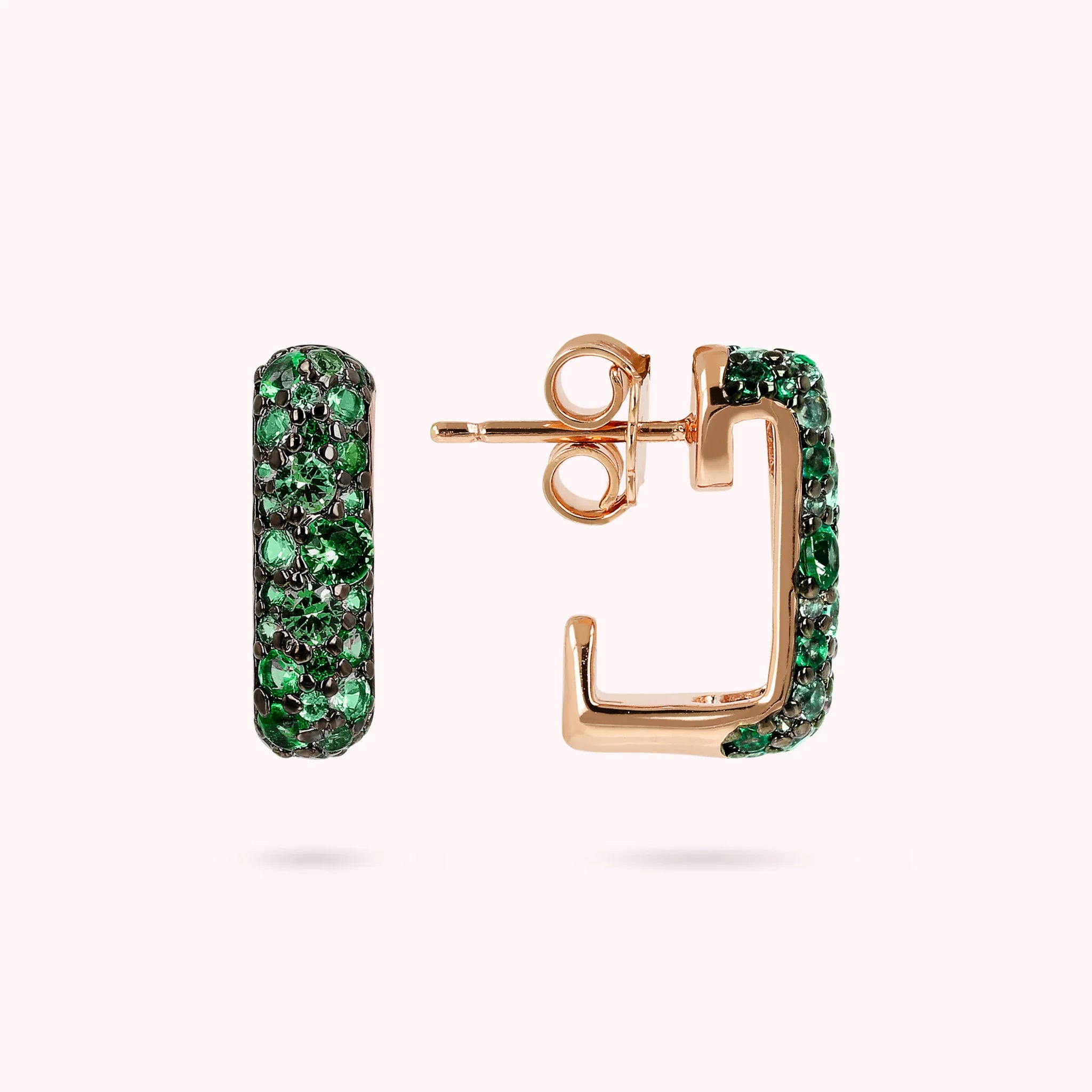 Square Pavé Stud Earrings