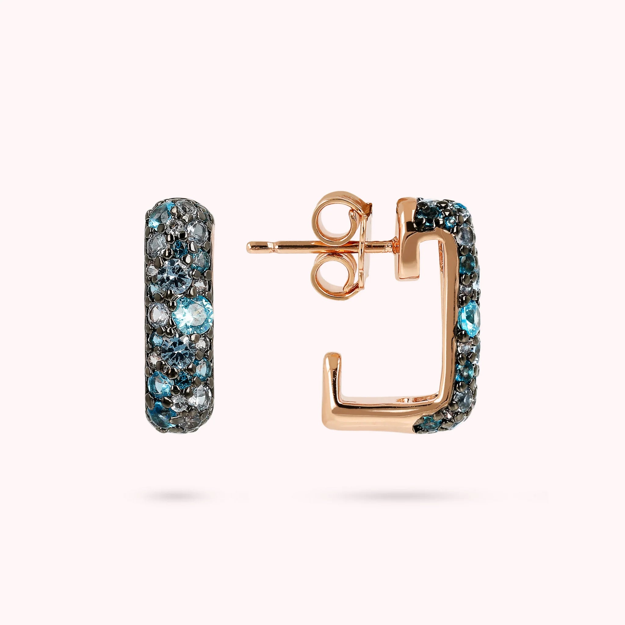 Square Pavé Stud Earrings