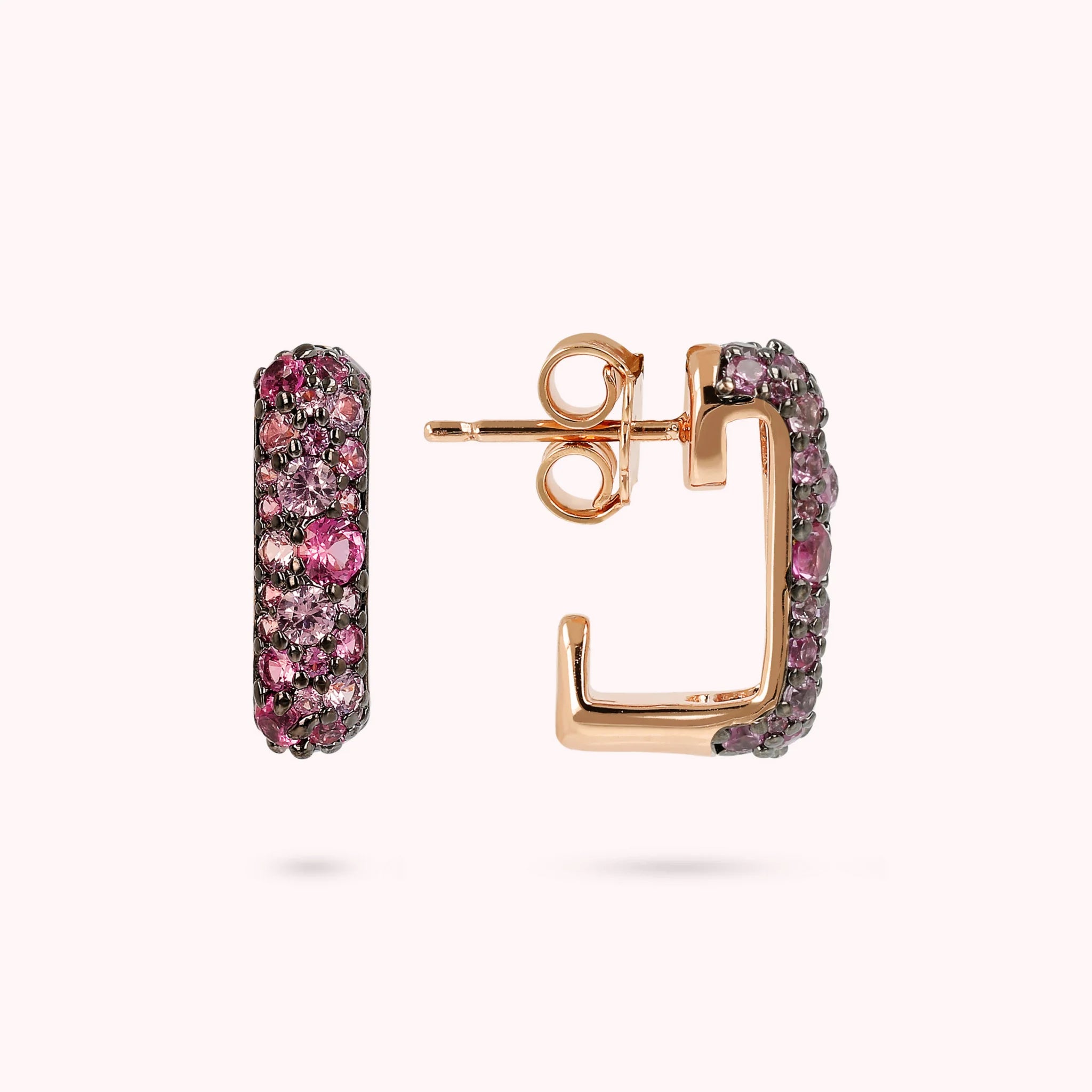 Square Pavé Stud Earrings