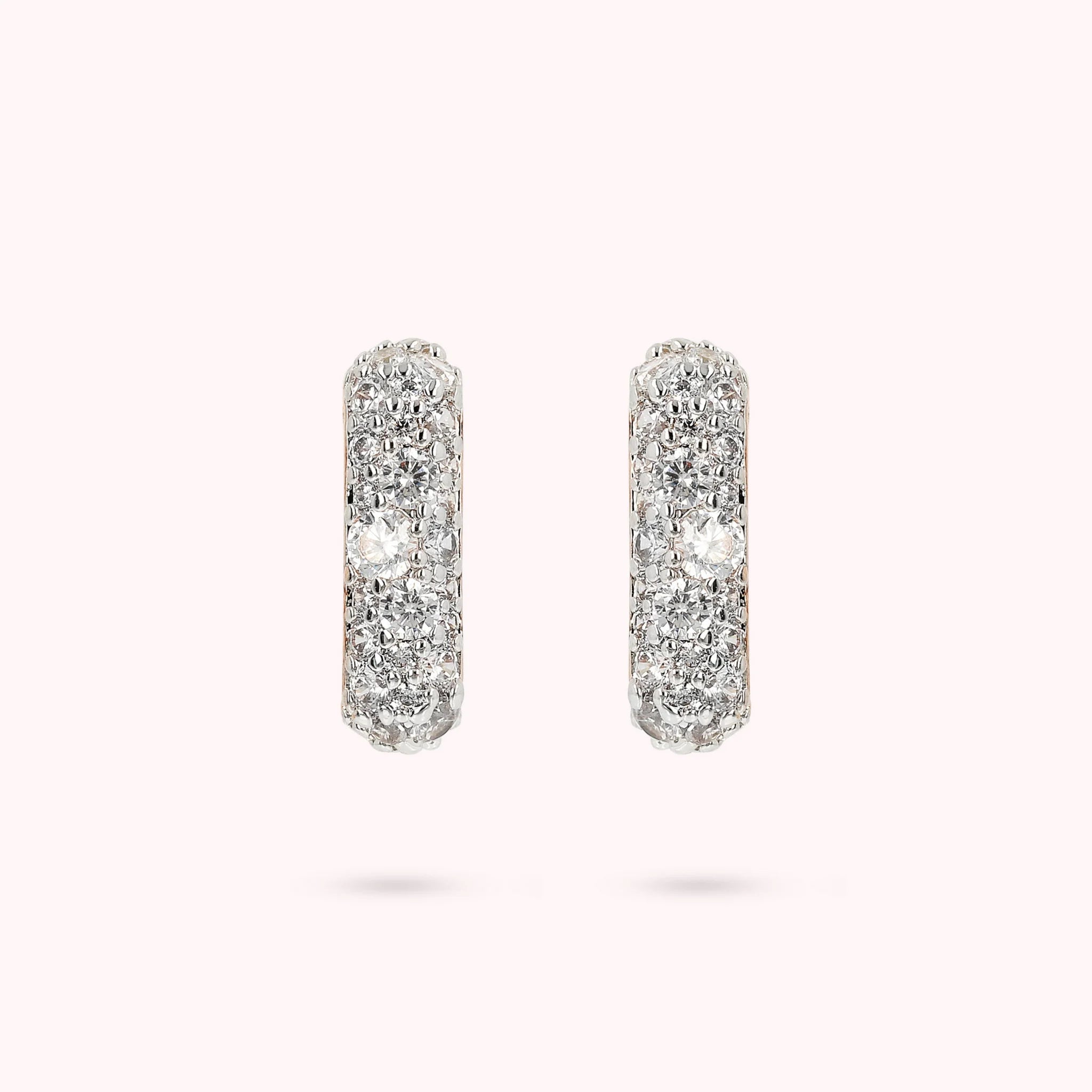 Square Pavé Stud Earrings