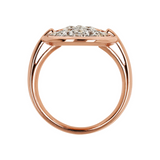 Ring with Round Pavé Element in Cubic Zirconia