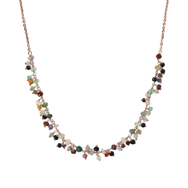 Pendant Necklace with Natural Stones