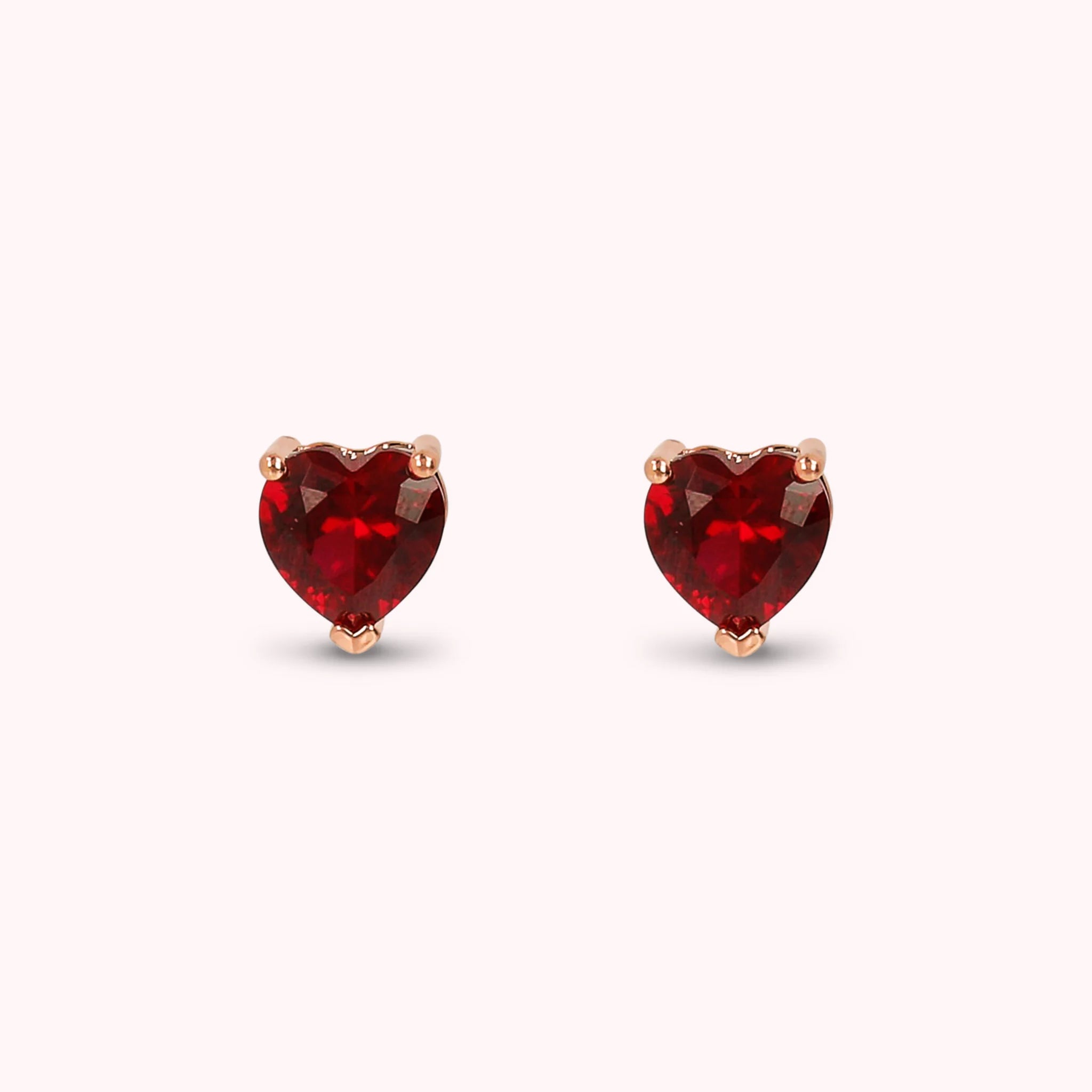 Cubic Zirconia Heart Earrings