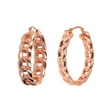 Hoop Earrings with Grumetta Chain