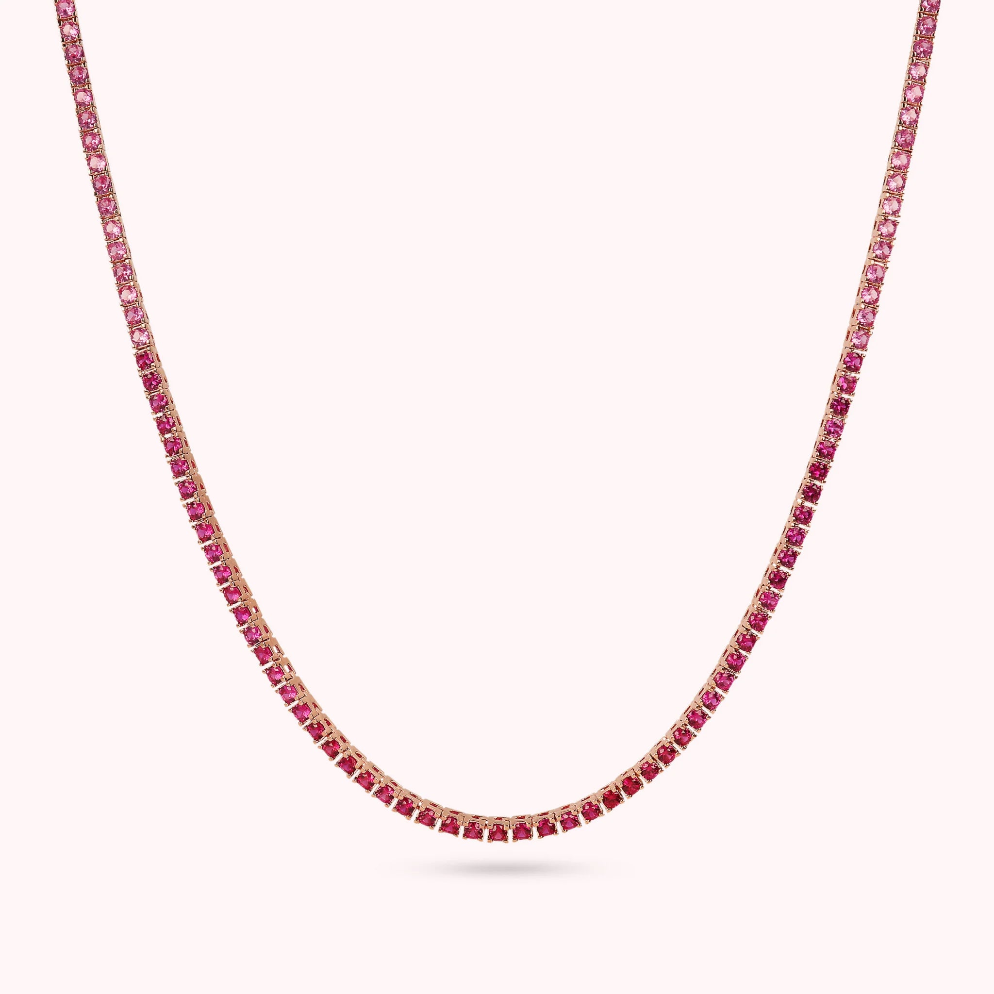 Tennis Necklace with Cubic Zirconia Dégradé Effect