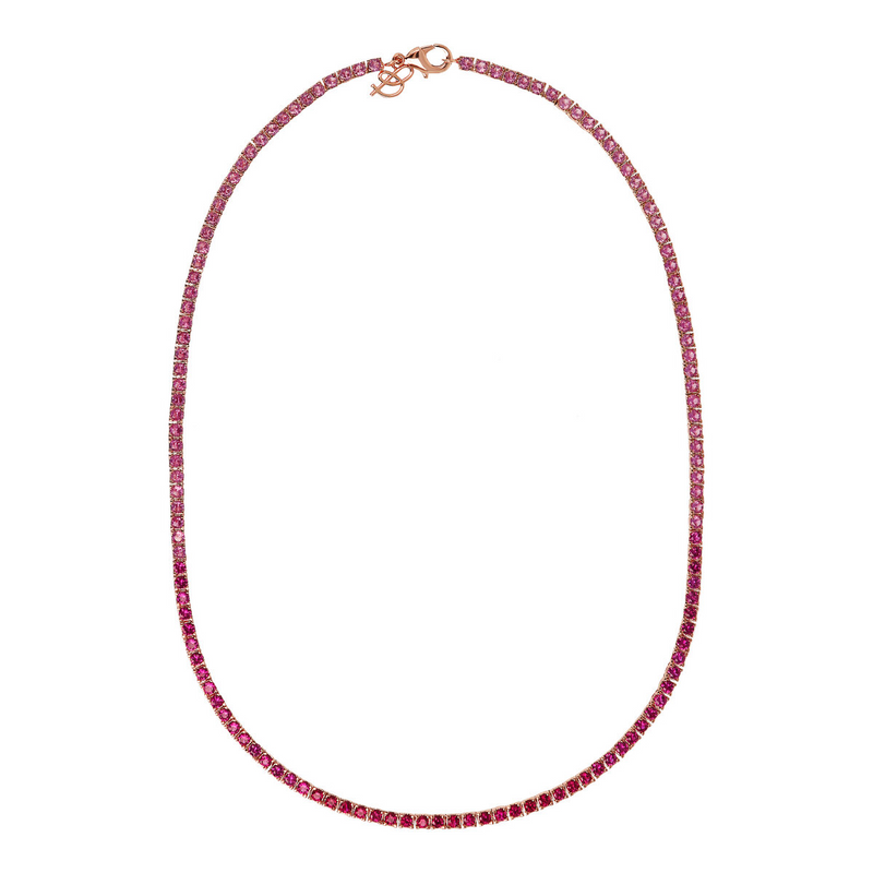 Tennis-Halskette mit Zirkonia mit Dégradé-Effekt 