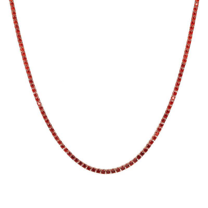 Tennis-Halskette mit Zirkonia mit Dégradé-Effekt 